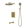 Душевой гарнитур IDDIS с тропическим, ручным душем и изливом, термостат, матовое золото, Duna, DUNMGSTi68