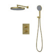 Душевой гарнитур IDDIS с тропическим и ручным душем, с термостатом, матовое золото, Duna, DUNMG0Ti67