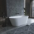 Ванна искусственный камень CEZARES Solid Surface 1700x750x530, с ручкой CZR-COMFORT-170-75-53-SSB-HND