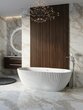 Ванна искусственный камень CEZARES Solid Surface 1700x800x560, CZR-BELLAGIO-170-80-56-SSB