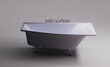 Ванна Astra Form Скат 170х75 пристенная асимметричная Solid Surface правосторонняя 1010083