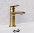 Смеситель для раковины Avrora RUMY монолитный, цвет золото AV5910Gold